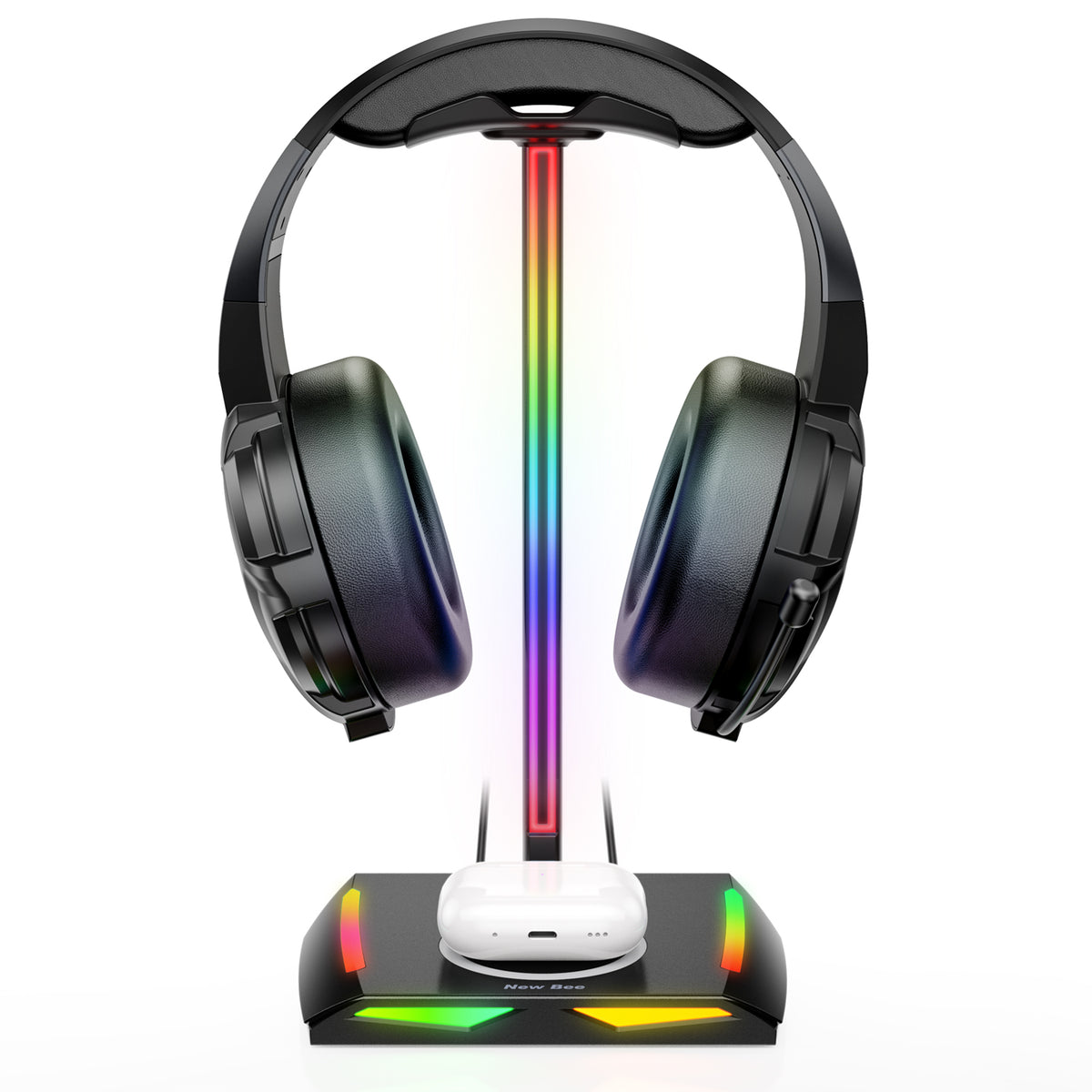 New Bee Headphone Stand with Wireless Charger Desk Gaming Headset Hold
