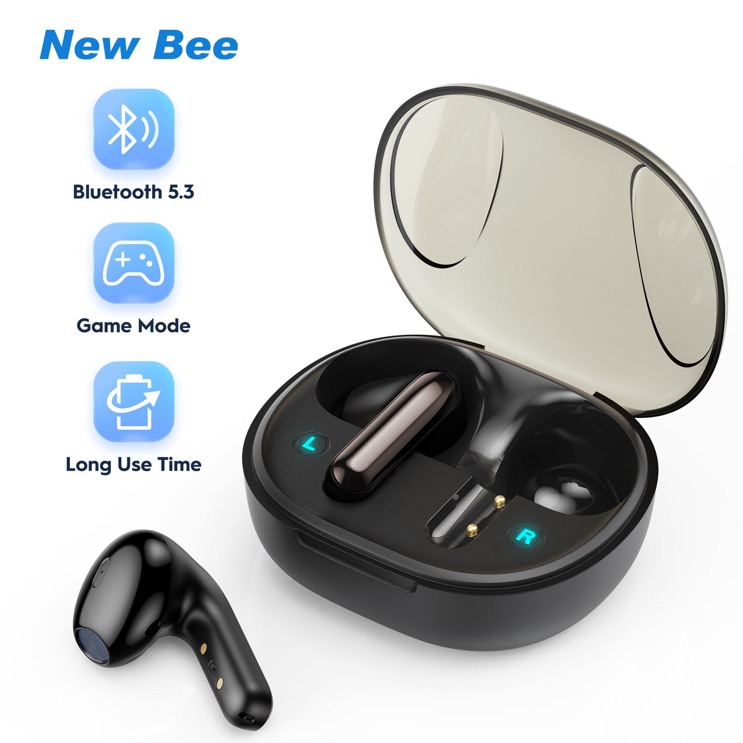 New Bee Bluetooth Device Earphone New Bee X6 Touch Control
