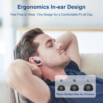 New Bee Bluetooth earphone, Ear-Hook Noise-Cancelling Wireless Earpiece for  Driving, Office, Sports 
