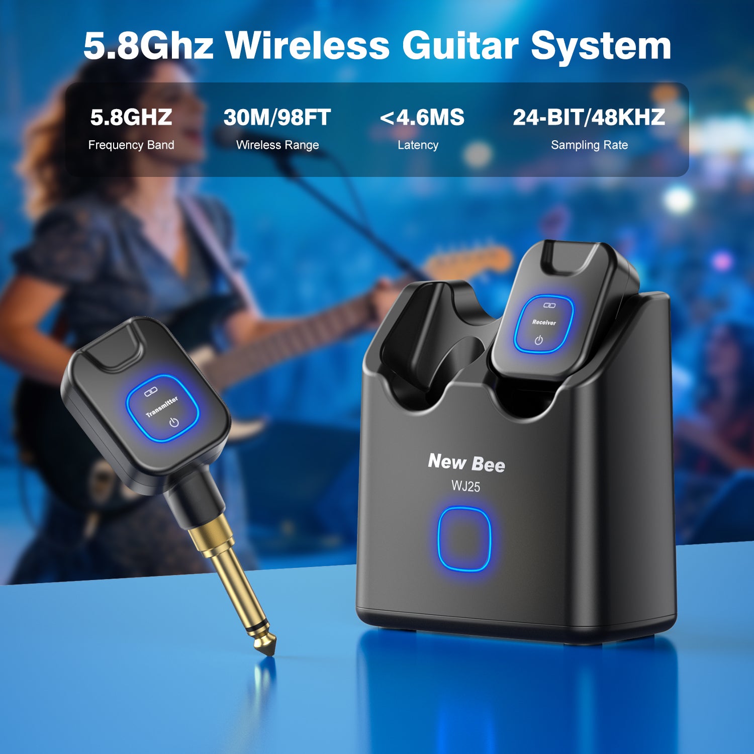 New Bee Wireless Guitar System WJ25