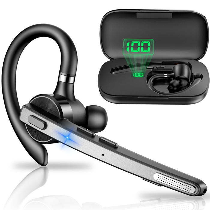 New Bee M53 Bluetooth Headset, 72H Talktime Wireless Bluetooth Earpiece ...