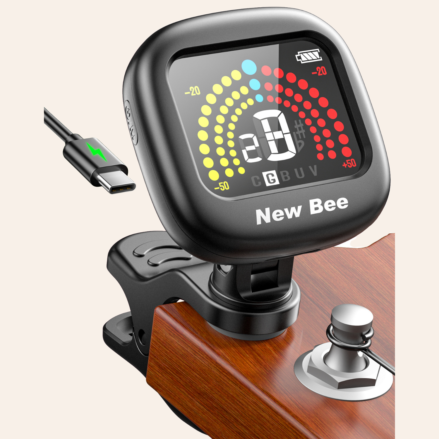 New Bee Guitar Tuner Rechargeable GT40