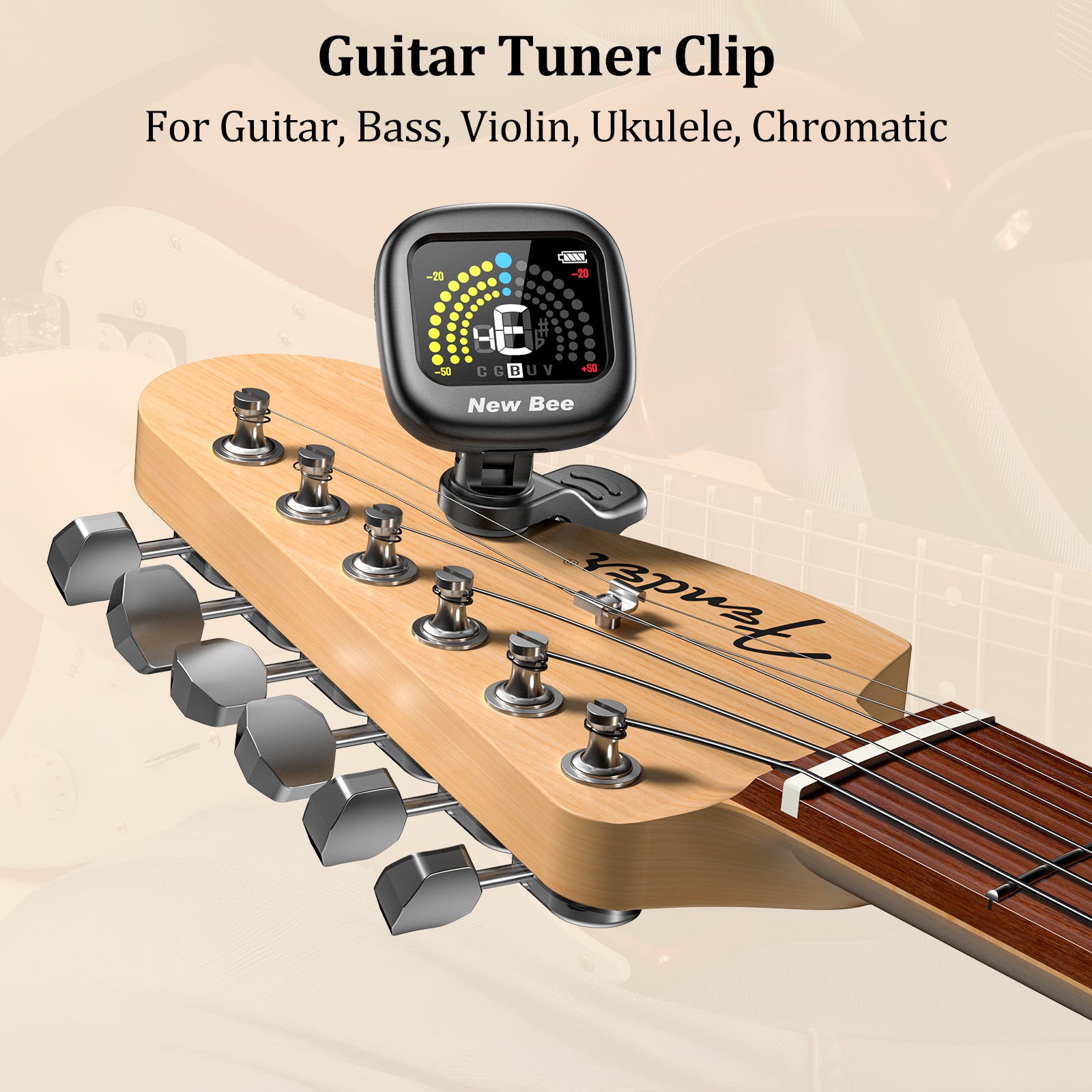 New Bee Guitar Tuner Rechargeable GT40