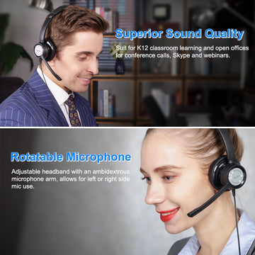 New bee USB Headset with Microphone for PC Computer