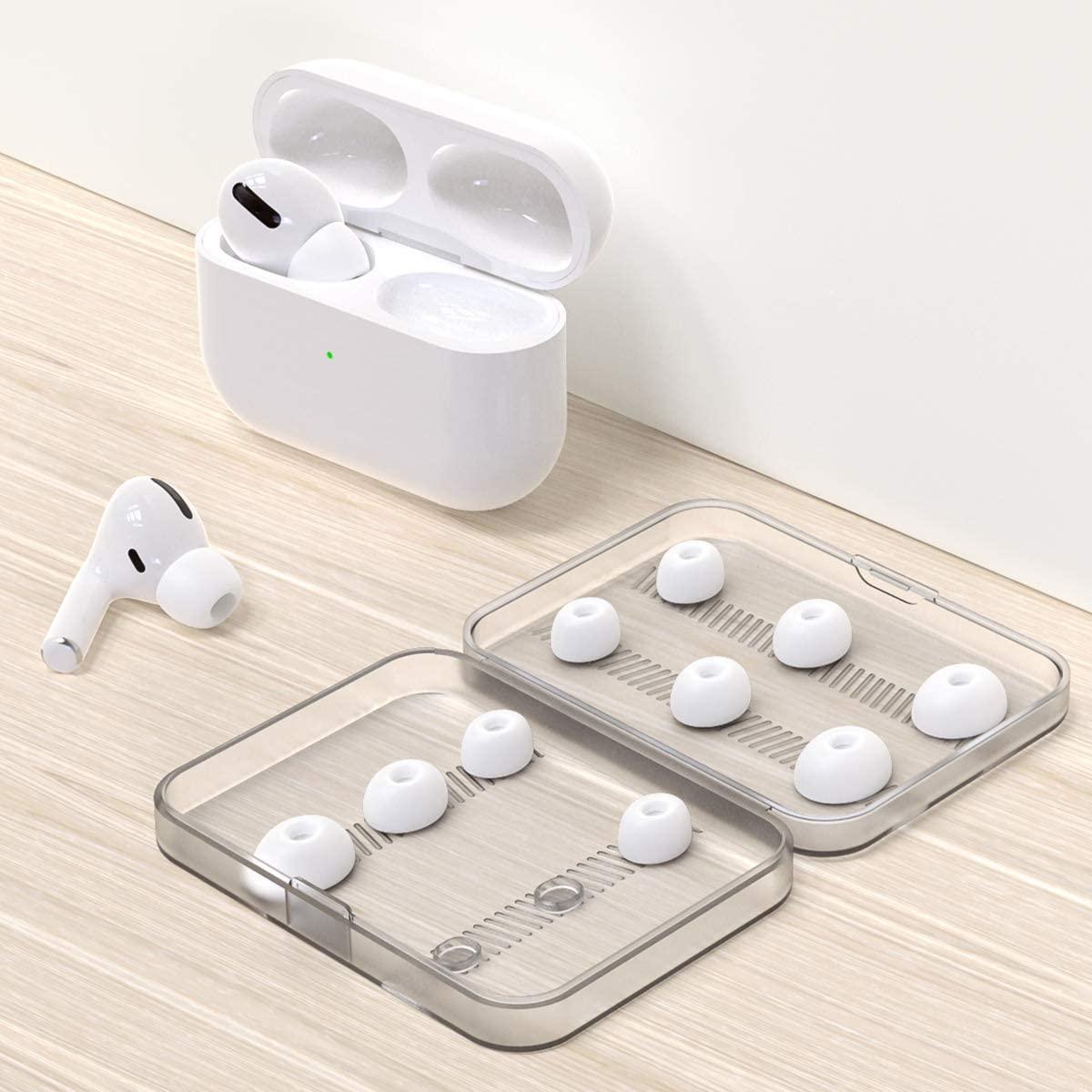 Replacement Ear Tips for AirPods Pro Silicon Ear Buds Tips with Portable Storage Box 12 Pieces New Bee
