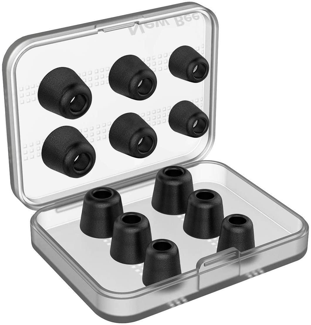Earphone Tips New Bee 12pcs Premium Replacement Earbud Tips Blocking Out Ambient Noise Memory Foam Earbuds Inner 4.9mm for in-Ear Headphones with 5mm-7mm Tips [6 Pairs]