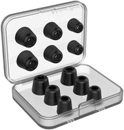 Earphone Tips New Bee 12pcs Premium Replacement Earbud Tips Blocking Out Ambient Noise Memory Foam Earbuds Inner 4.9mm for in-Ear Headphones with 5mm-7mm Tips [6 Pairs]
