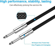 Guitar Cable 20 ft New Bee Electric Instrument Cable Bass AMP Cord 1/4 Straight to Straight for Electric Guitar, Bass Guitar, Electric Mandolin, Pro Audio