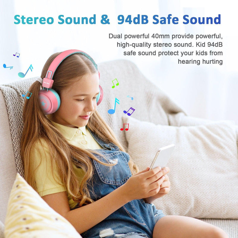Kids Bluetooth Headphone Pink
