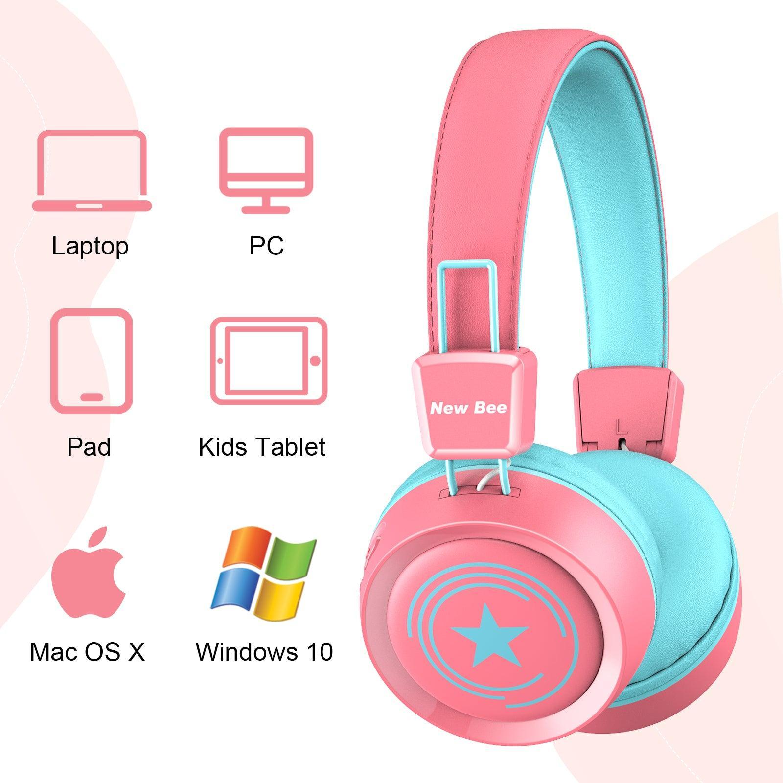 Kids Bluetooth Headphone Pink