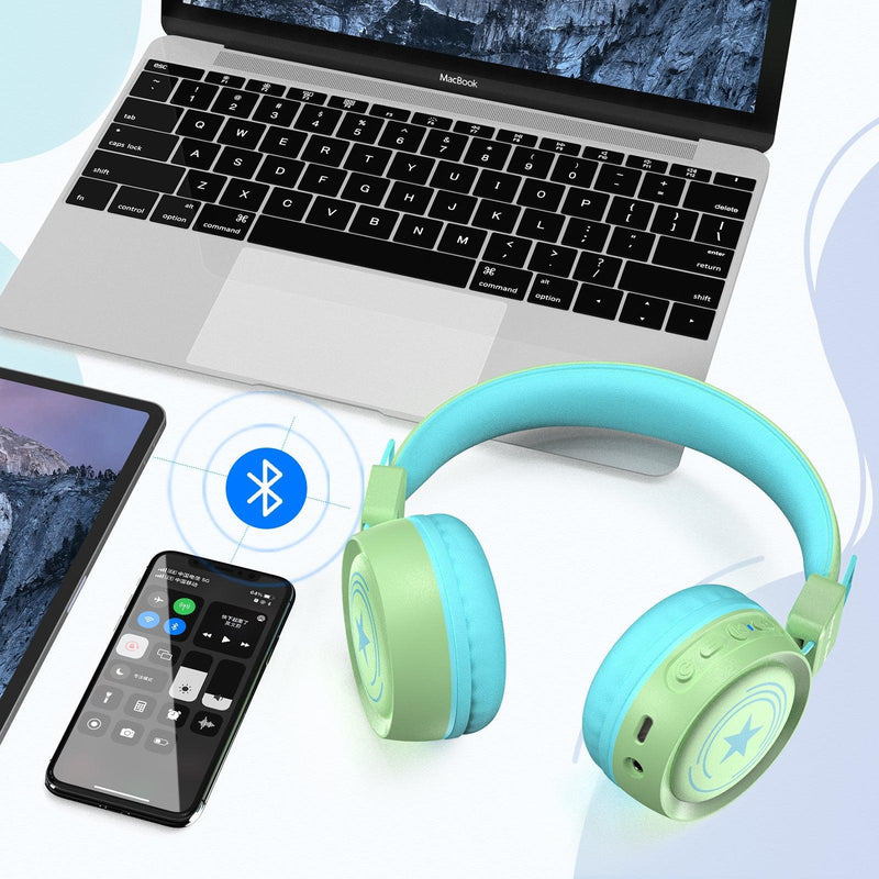 Kids Bluetooth Headphone Green