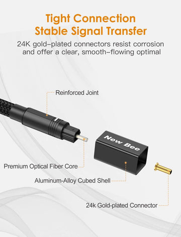 10 ft Toslink Digital Optical SPDIF Audio Cable