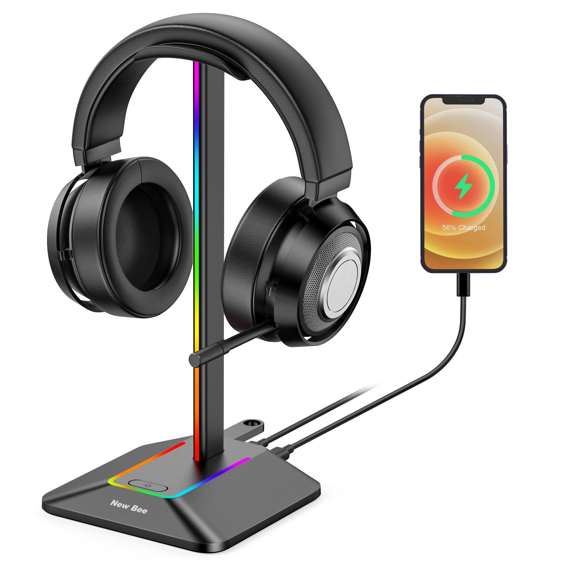 Headphone stand with charger hot sale