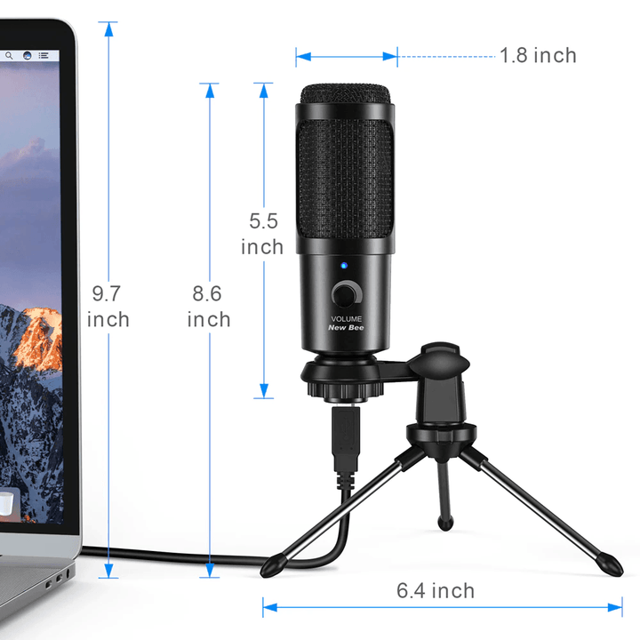 USB Microphone and HD Webcam Bundle - New Bee