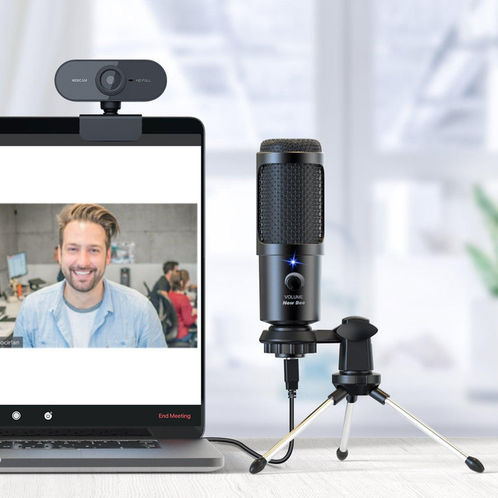 USB Microphone and HD Webcam Bundle - New Bee