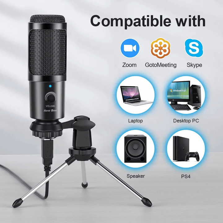 USB Microphone and HD Webcam Bundle - New Bee