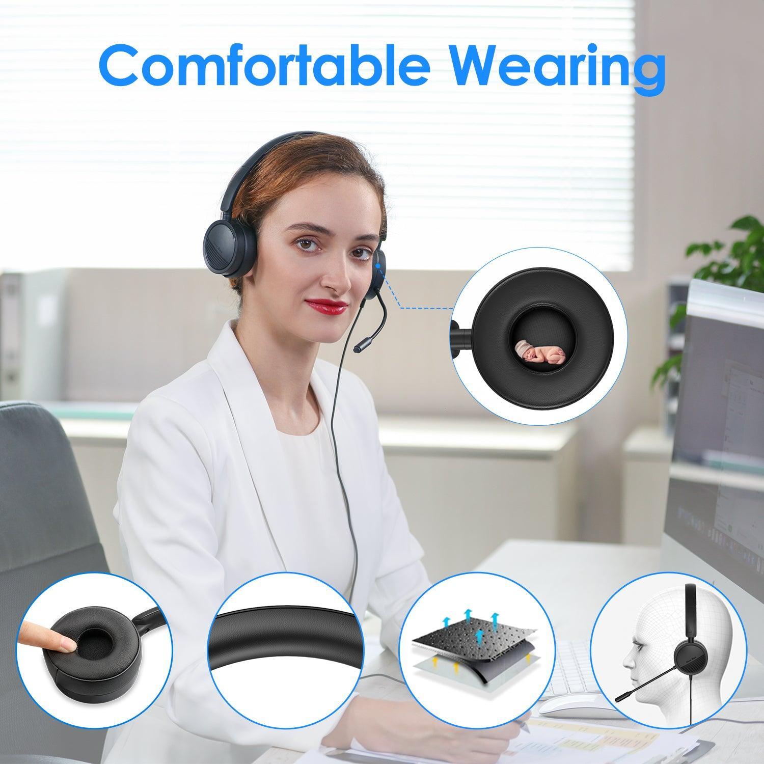 USB Office Computer Headset H360 - New Bee