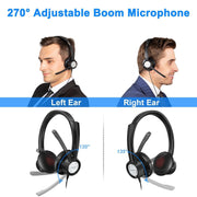 USB Office Computer Headset H362 5 Pack - New Bee