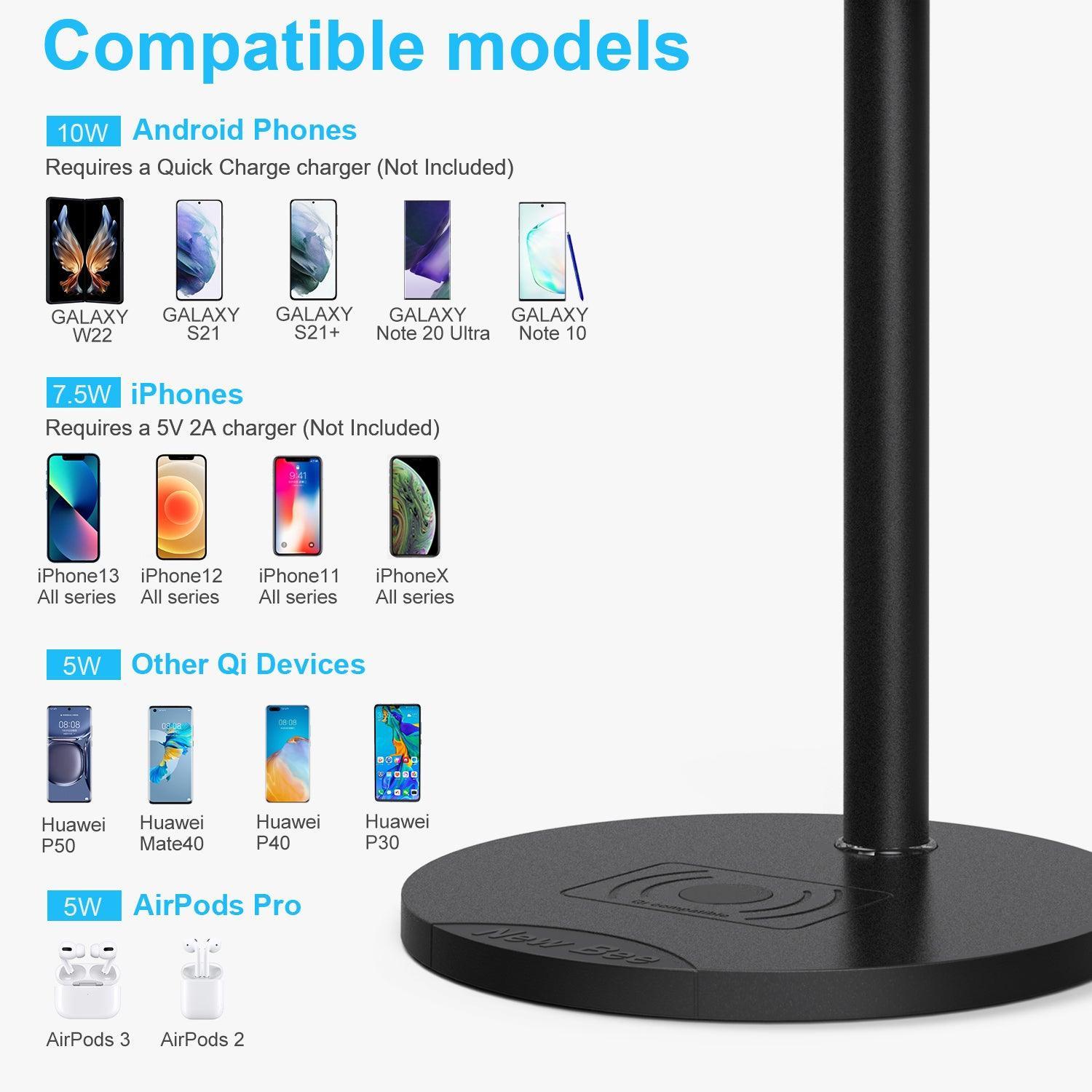 Charging station with online headphone stand